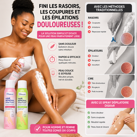 Spray Dépilatoire Révolutionnaire Une peau douce et sans poils