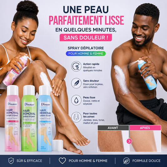 Spray Dépilatoire Révolutionnaire Une peau douce et sans poils